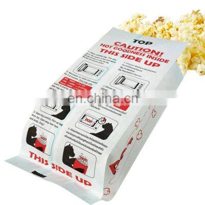 custom bolsa de papel kraft paper bread microwave popcorn bag