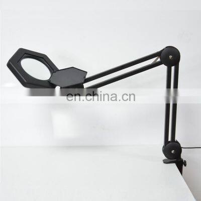 LED Magnifying Glass Lamp Tricolor Adjustment Stepless Dimming LED Folding Magnifying Table Lamp 5D Magnifying Lamp photo-4
