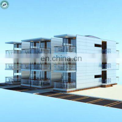 3 Storey Modular Container Apartment Building Prefab Apartment Block Five-star Hotel Furnished Accommodation Building