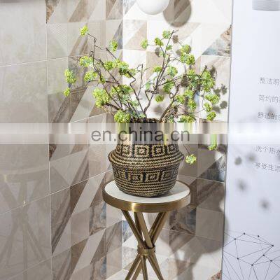 HBK Toy Kid Braided Foldable Belly Seagrass Basket for Decorate and Storage photo-3