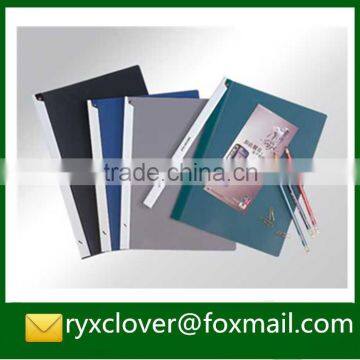 PP office stationery plastic report file/report cover with swing side grip