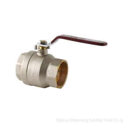 3 inch PN 16 Full Bore Brass Ball Valve Nickel Plated BSPT Thread ISO 228 Straight Ball Valves