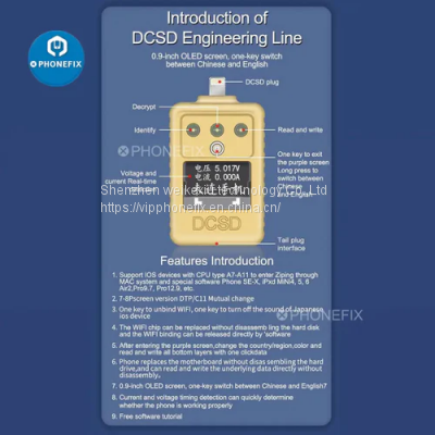 WL DCSD Engineering Cable IOS Purple Screen DFU Tool For IPhone IPad photo-2