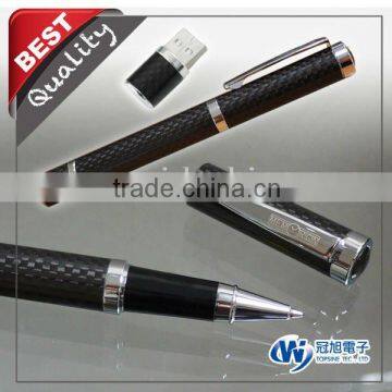 Carbon Fiber Pen with flash drive usb for business gift