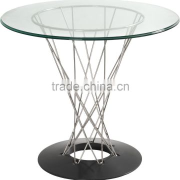 replica glass cyclone table by Isamu for dining room