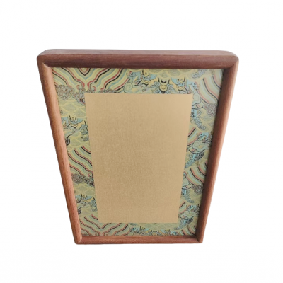 A4 29.7*21 cm Golden Color Rice Paper High Quality Entandrophragma Cylindricum wooden frame