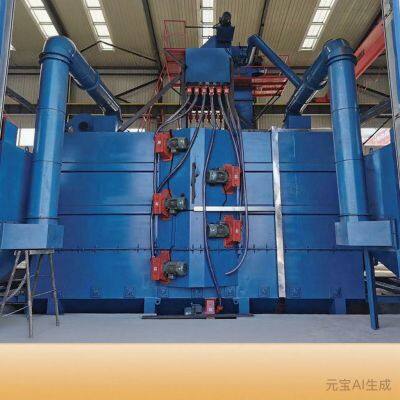 Roller through shot blasting machine for large-scale steel structure rust removal, efficient and energy-saving