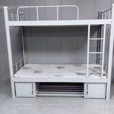 Twin Over Twin Metal Bed | Simple Black And White Style & High Load Capacity | Apartment & Youth Hostel - OEM/ODM Service photo-3