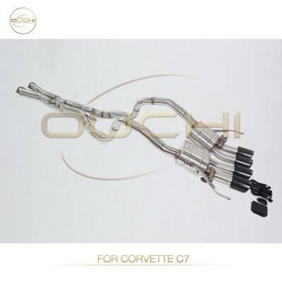 Система выхлопа SS304 Catback для Corvette C7/C8 Z06. Муфлер с наконечниками. Высокопроизводительные детали выхлопной системы автомобиля