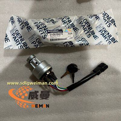 ORIGINAL HYUNDAI Start Key Assy 21Q4-00070 for Hyundai R140LC-9 R140W-9 R170W-9 R180W-9 R210W-9