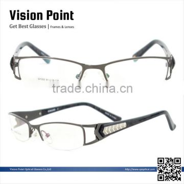 Half-rim Metal High Class Fashion Cheap Plastic Glasses Frames Spectacles Glasses Frames