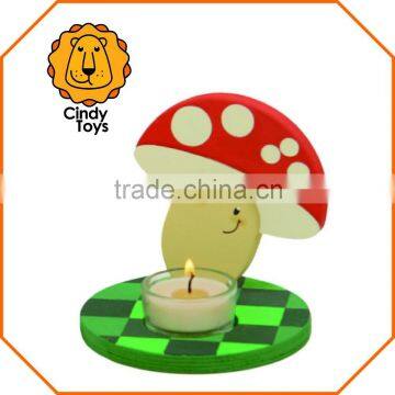 DIY Wooden Craft Tealight holder Mushroom 1 pcs for Kids in autumn