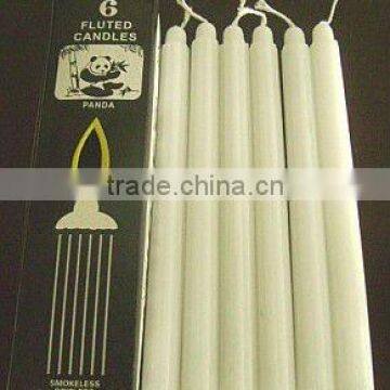 Home interior paraffin wax white pillar candle