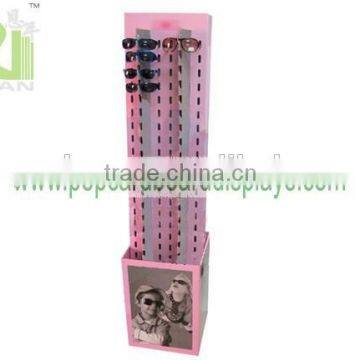 Custom sunglasses cardboard floor display with rotation for point of sales