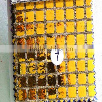 American knit with 8mm spangle gold fabric