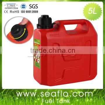 High Density Polyethylene Oil Can SEAFLO 5L 1.3 Gallon Plastic Portable Fuel Tank For Tractor