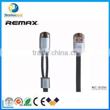 New Design Remax 2 in 1 usb charging cable to magnetic usb cable for both iphone/Android