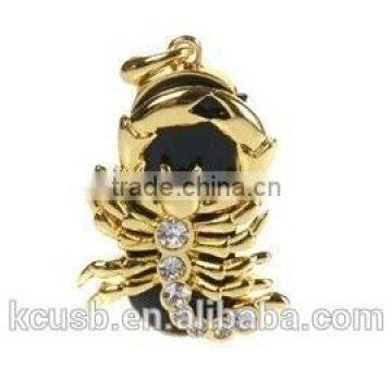 Scorpion shape usb flash drive necklace design memory stick