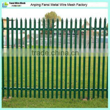 RAL 6005 green powder coating palisade security fencing