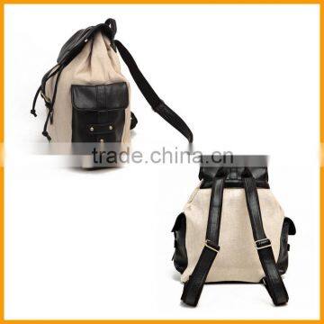 Beautiful Vintage Canvas Leather Teenager Girls Bag Backpack photo-4