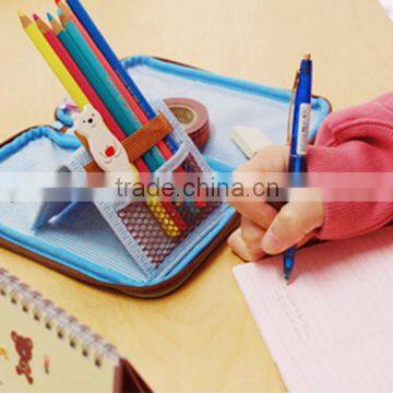 Korean pencil bag multifunctional folding canvas penorganizer bag