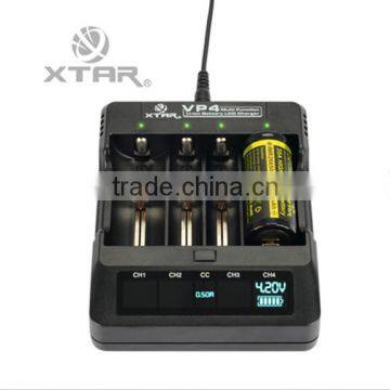 Xtar VP4 4 Bay Smart Battery Charger with LCD Digital Display charger