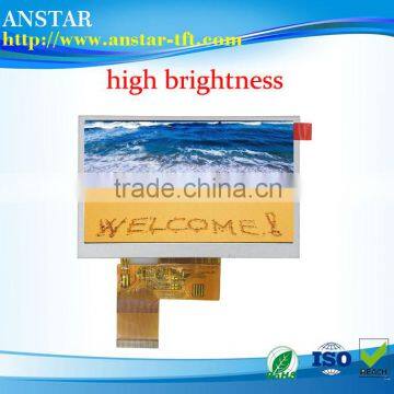 2016 hot sale 4.3 inch tft lcd display with 480*272 and 40pin RGB interface