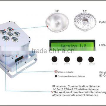 Smart and Professional Battery Rechargeable 6pcs 6in1 Colorful LED PAR Light for Decoration photo-6