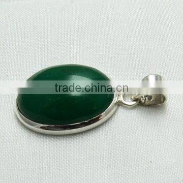 Aura Of Beauty Green Aventurine Pendant, Online Silver Jewellery, Fine Silver Jewellery photo-4
