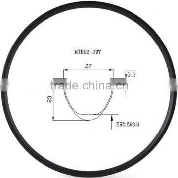 SYM29-27*23 only weight 310g bead hook-less rims carbon width 27mm height 23mm 29er rim tubular compatible Synergy bike