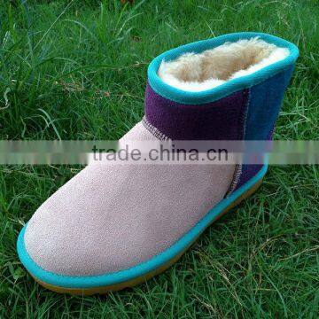 factory supply 2016 latest kids snow boots spell color children snow boots wholesale OEM processing