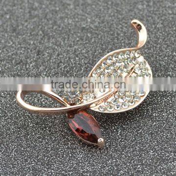 Upscale Full Drill Leaves European And American High-End Suits Accessories Zircon Brooch photo-4