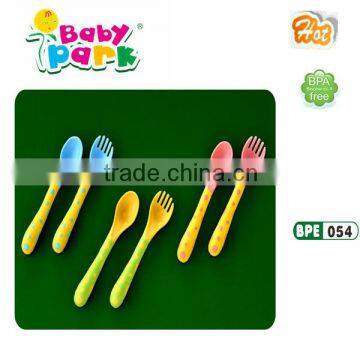 ECO-friendly child plastic colored spoons 2015