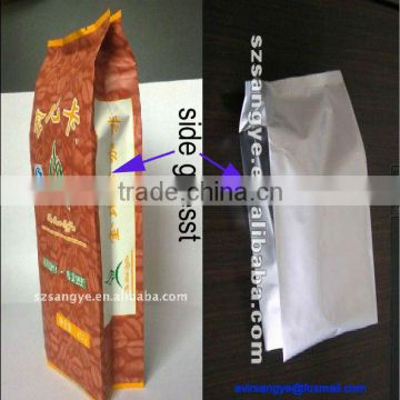 Wholesale Aluminium Foil Coffee Packaging Bags with Side Gusset