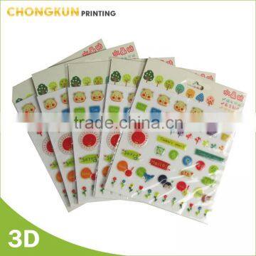 Popular Crystal sticker 3d Epoxy domed sticker/custom epoxy stickers