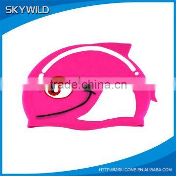 China Wholesale Silicone Swim Cap For Kid, Customize Printing Silicone Swimming Cap photo-2