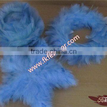 Best Selling Items Turkey Feather Ball Feather Flower Feather Roses With Star For Christmas And Wedding Decorations