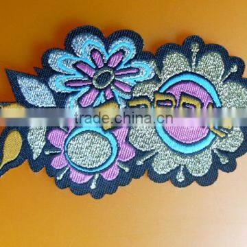 Customize wholesale applique embroidery flower patches for clothes