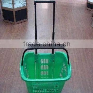 Plastic shopping basket