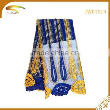 2016 Wholesale High Quality Latest Italian Decorative Embroidery 3D Patterned Chiffon Silk Fabric Market in Indian photo-3