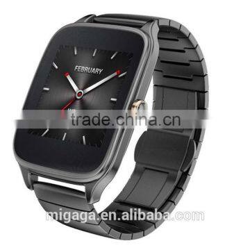 Latest Tungsten Wearables Square Case Watch Metallic Strap Stainless Steel Link Bracelet Watch