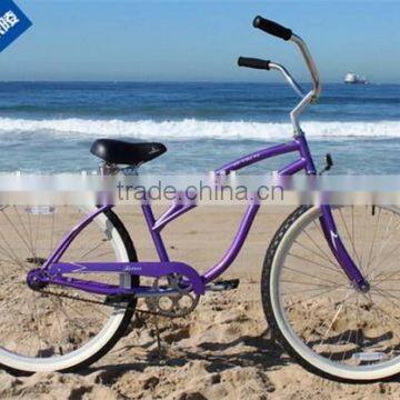 hot sale 26 inch women' s single speed beach cruiser bicycle in factory price