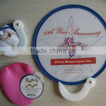 promotion nylon foldable hand fans