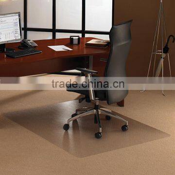 Hot selling Pvc Office Hard Floor Chair Mat With Lip/Rectangular Shape