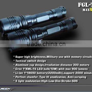 Rechargeable 18650 10W XML U2 LED Tactical Flashlights photo-2