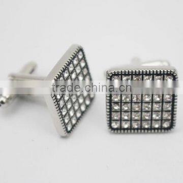 Men's Jewelry Square With Crystal Cufflinks Groom Cufflinks With Crystals photo-3