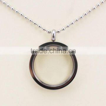 Round Stainless Steel Shiny Locket Pendant With Photo Blank Photo Pendant photo-5