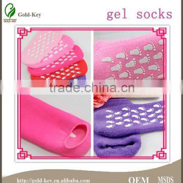 colorful essential oil foot nourishing gel socks gel spa socks for dry foot kin care