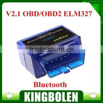 Super OBD Elm327 Bluetooth Latest Version V2.1 elm 327 Interface OBD2 / OBD II Car Diagnostic Scanner