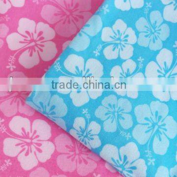 heat transfer printed beach bath towel floral design